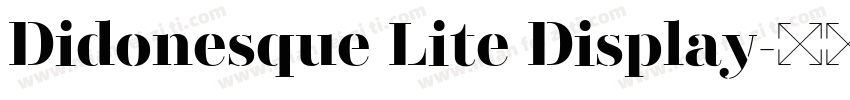 Didonesque Lite Display字体转换